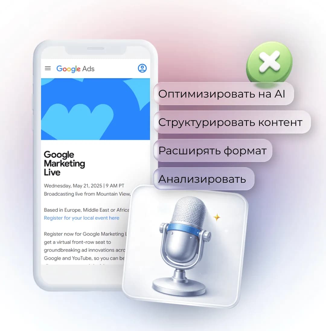 На конференции **Google Marketing Live 2025** был представлен чёткий план превращения поиска и рекламы в эпоху ИИ.